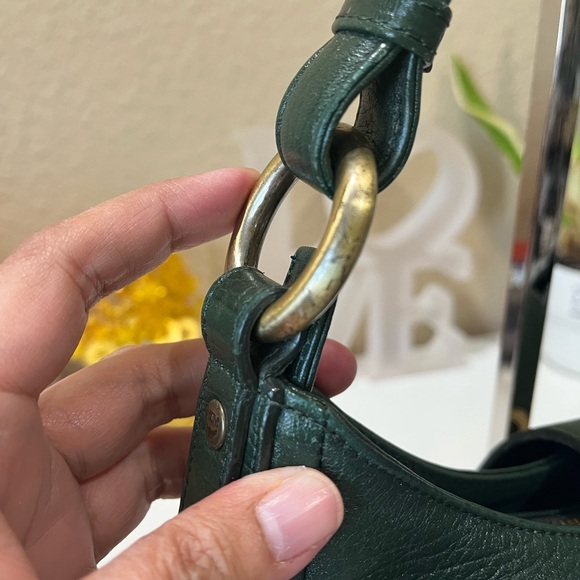 MCM VINTAGE EMERALD GREEN LEATHER BAG - Picture 10 of 15